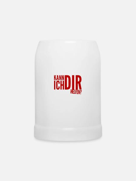 ich unterstütze dich - Bierkrug - Weiß