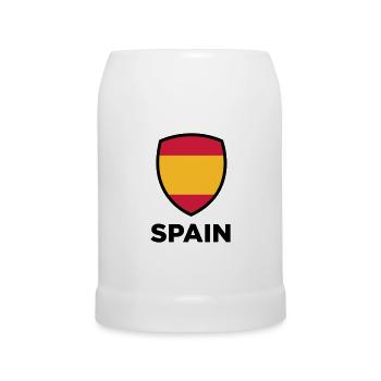 Drapeau national de l Espagne - Chope en céramique - blanc - Devant