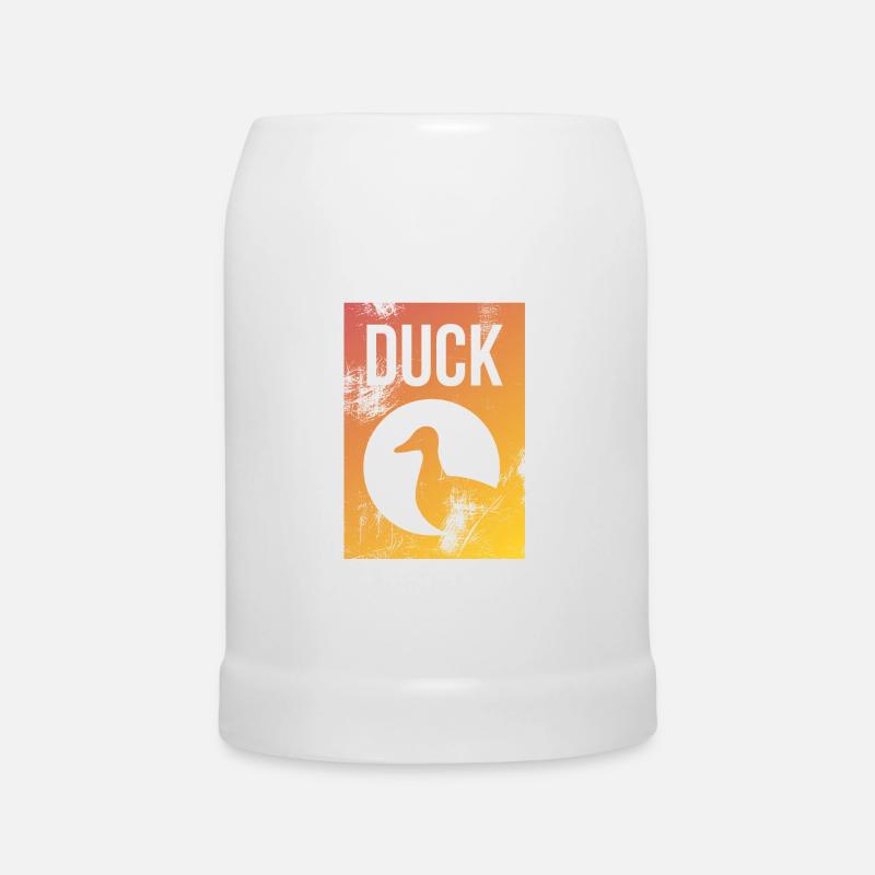 Enten - Bierkrug - Weiß