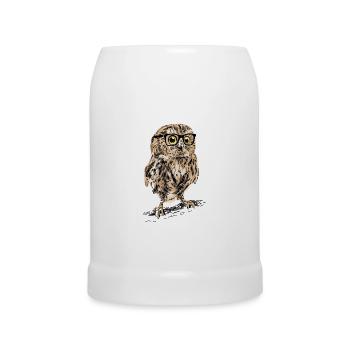 AD Owl - Beer Mug - white - Front