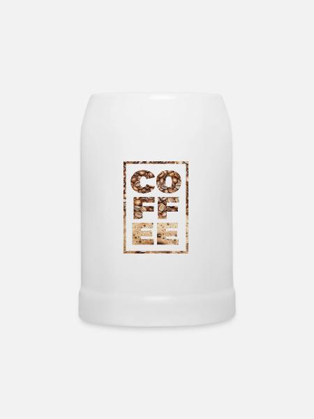 Kaffee Spruch Kaffeetrinker Kaffeebohnen Koffein - Bierkrug - Weiß