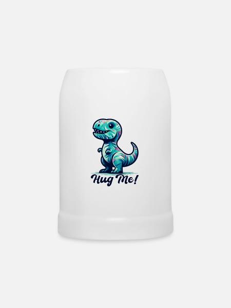 T-Rex Umarme mich Umarmen Geschenk - Bierkrug - Weiß