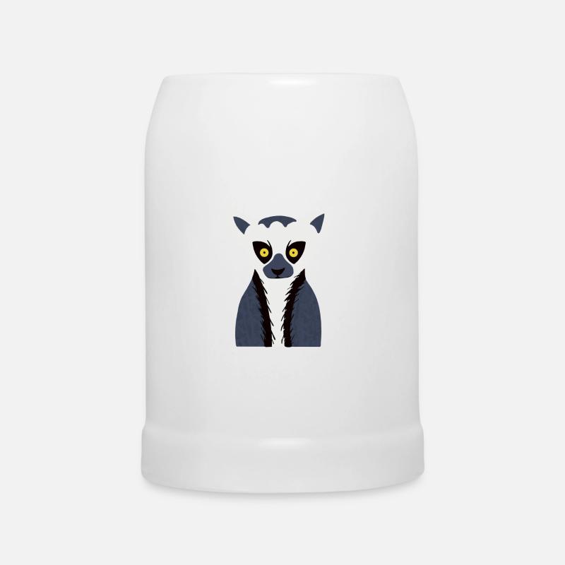 Lemur Äffchen - Bierkrug - Weiß