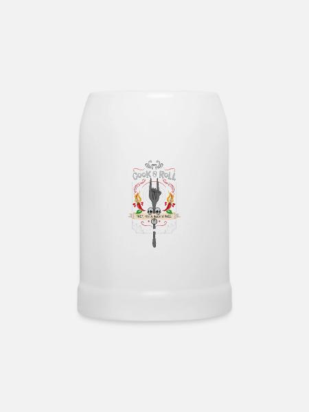 cook ´n roll - Bierkrug - Weiß