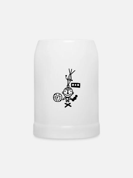 Glücksbringer - Bierkrug - Weiß