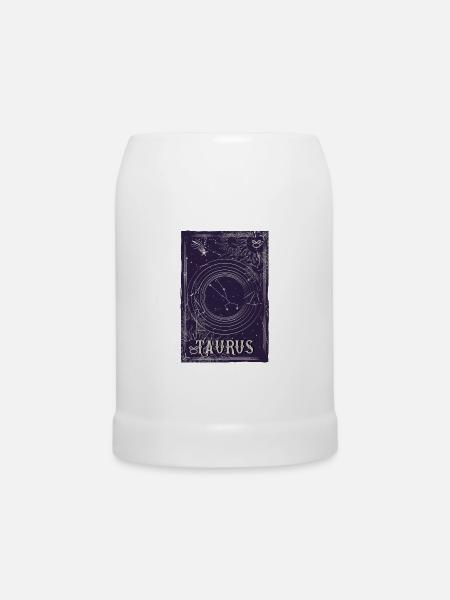 Taurus Sternbild Orbit Design - Bierkrug - Weiß