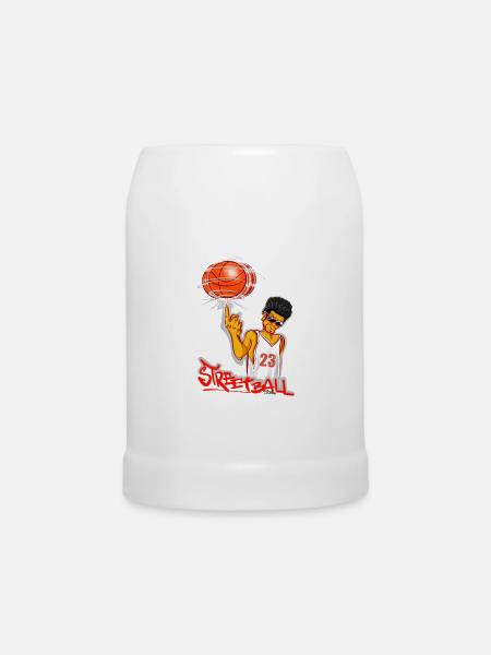 Streetball - Bierkrug - Weiß