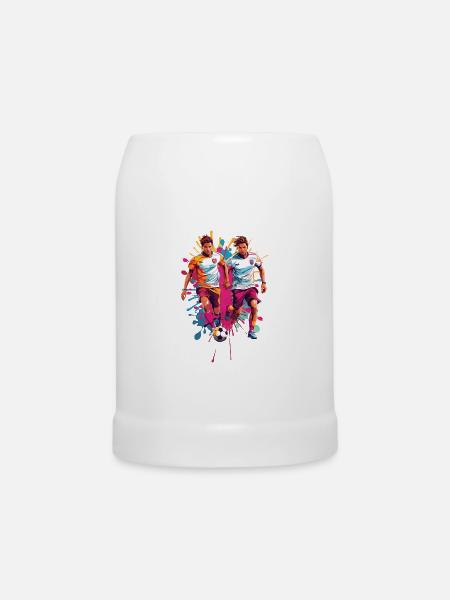 Fußballspieler - Bierkrug - Weiß