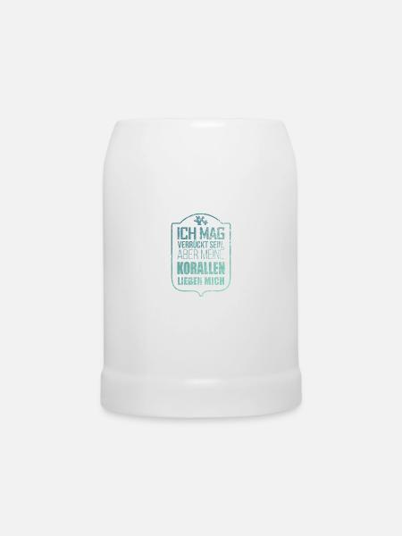 Korallen Aquarist Aquarianer Geschenkidee - Bierkrug - Weiß