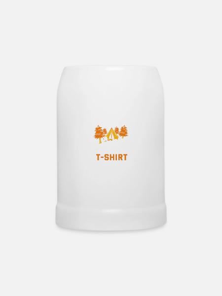 Camping Camper Zelt Lustiger Spruch Geschenk Geek - Bierkrug - Weiß