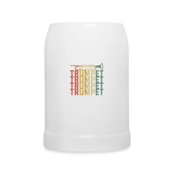 Idée cadeau Retro Trumpeter Trumpeter Jazz - Chope en céramique - blanc - Devant