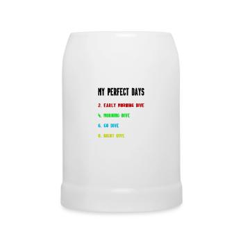 MON JOUR DE PLONGÉE PARFAIT - PLONGÉE - journée parfaite - Chope en céramique - blanc - Devant