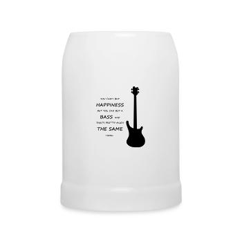 Bass Instrument Hobby Geschenk - Bierkrug - Weiß - Vorne