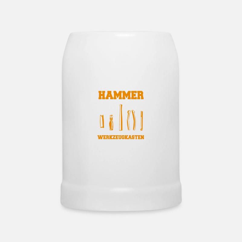 Handwerker Werkzeug Lustig Sprüche Geschenk - Bierkrug - Weiß