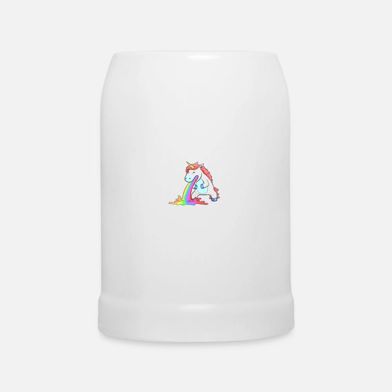 Ich Kotze Gleich Vor Glück - Einhorn JGA - Bierkrug - Weiß