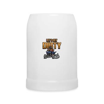 Funny Quad Sayings Biker Motorcycle ATV Gift - Beer Mug - white - Front