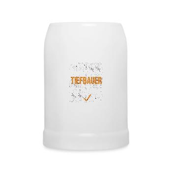 Vater und Tiefbauer - Bierkrug - Weiß - Vorne