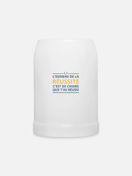 Der Feind des Erfolgs - Bierkrug - Weiß