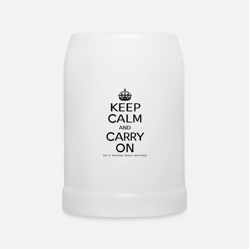 Keep calm [noir] - Chope en céramique - blanc