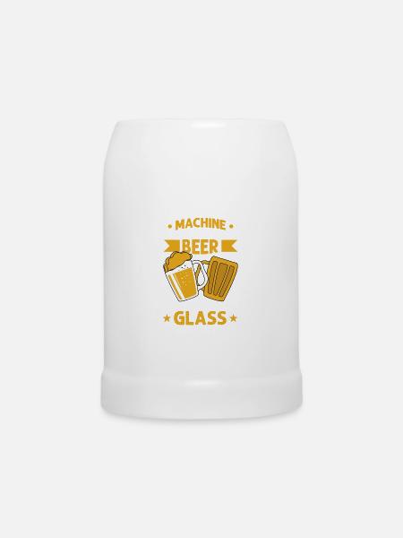 My body is a machine - Bierkrug - Weiß