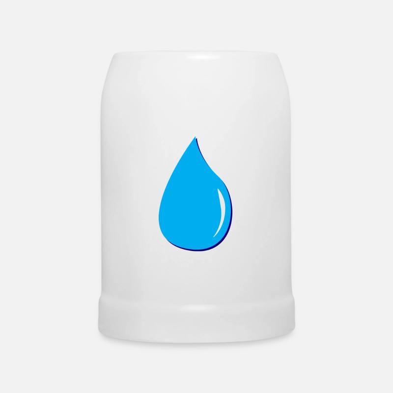 waterdrop Wassertropfen - Bierkrug - Weiß