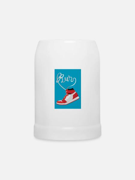 Run Run Run - Bierkrug - Weiß