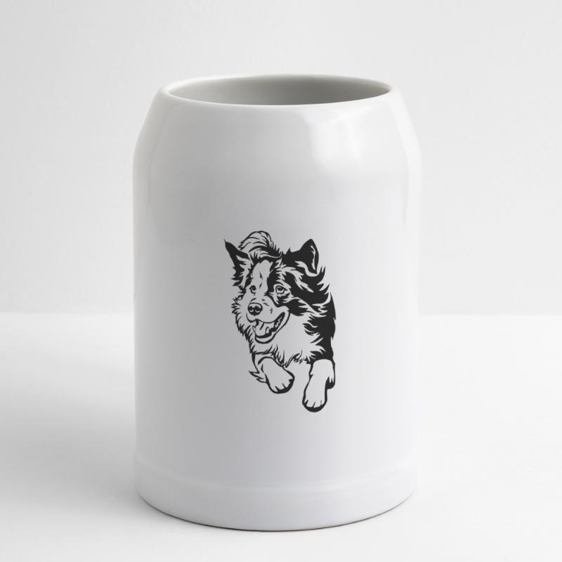 Border Collie Beer Mug