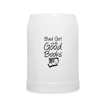 Books Bücher Buch Lesen Leser Geschenk Spruch - Bierkrug - Weiß - Vorne