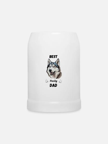 Best Husky Dad - Bierkrug - Weiß
