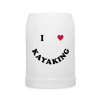 Kajak - Chope en céramique - blanc - Devant