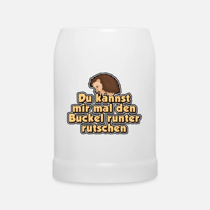 Du kannst mir mal den Buckel runter rutschen - Bierkrug - Weiß
