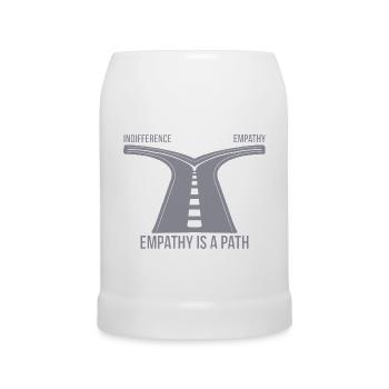 Empathy is a Path - Beer Mug - white - Front