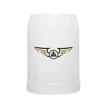 Symbole de l’aviation Pilote d’avion de balançoire de l’armée de l’air - Chope en céramique - blanc - Devant