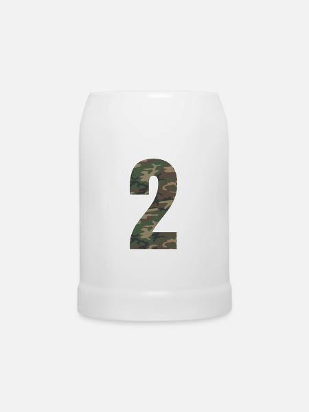 Tough Nummer 2 im Camouflage-Muster! - Bierkrug - Weiß