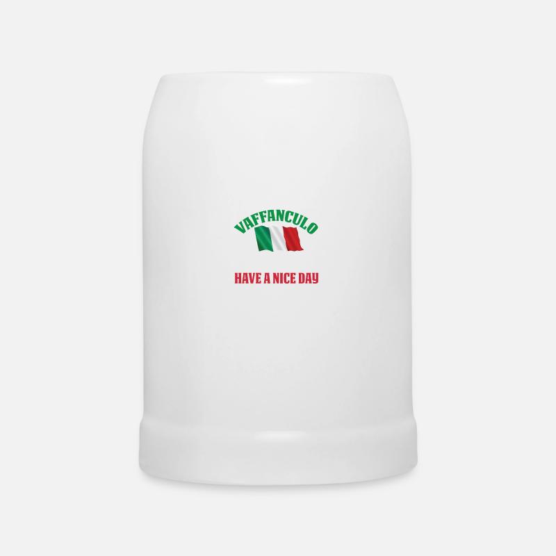Vaffanculo Is Italian For Have A Nice Day - Beer Mug - white