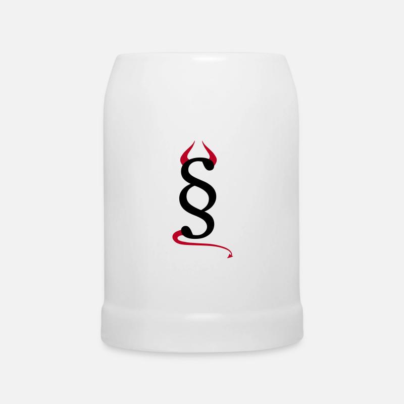 Devils paragraph - Beer Mug - white