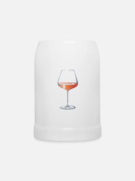 Glas Rosé - Bierkrug - Weiß
