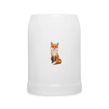 Fox with snowflakes - Beer Mug - white - Front