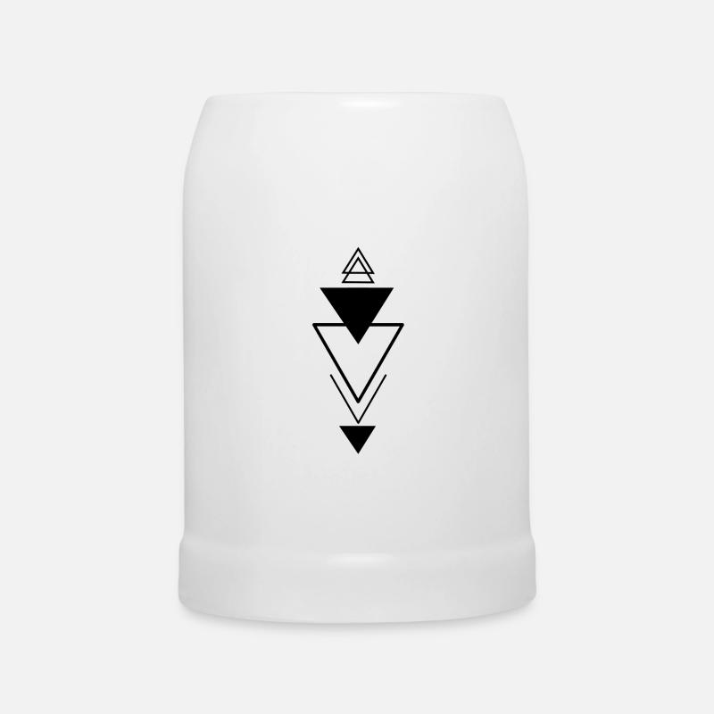 Triangular symbol (black) - Beer Mug - white