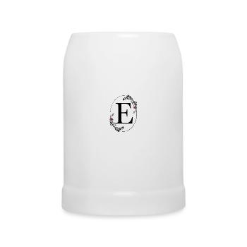 Buchstabe E - Bierkrug - Weiß - Vorne