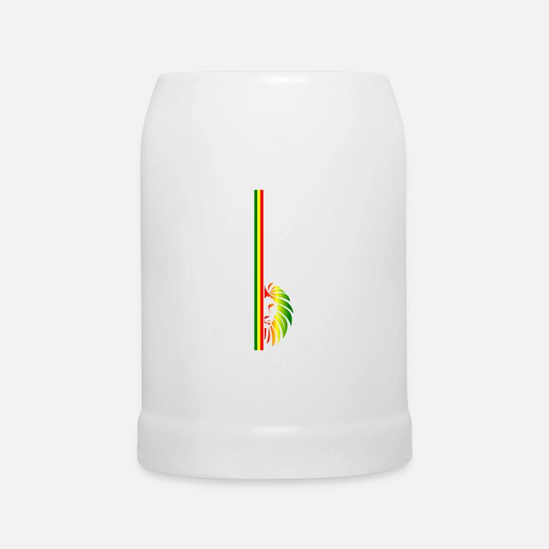 Reggae Lion - Beer Mug - white