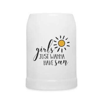 Design Girl Power Soleil Inspirant - Chope en céramique - blanc - Devant