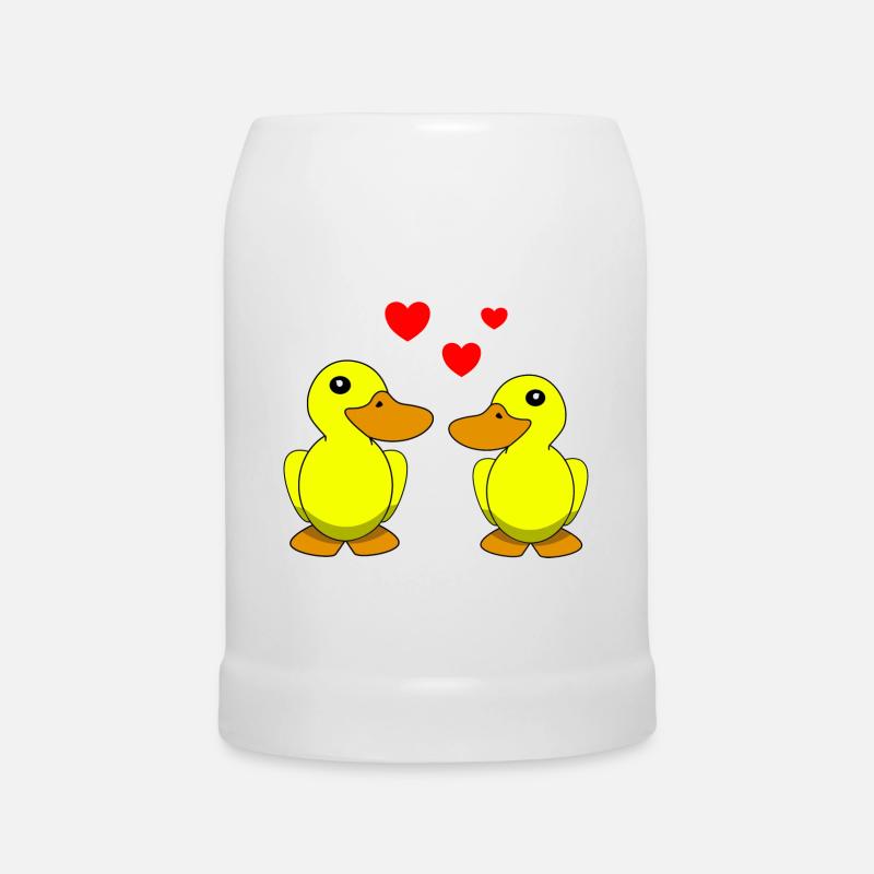 Ducks Valentine's Day - Beer Mug - white