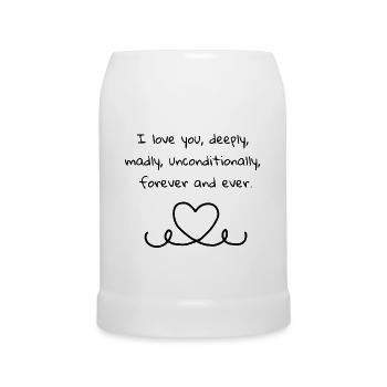 Abstract play of colors on hoodie - Beer Mug - white - Front