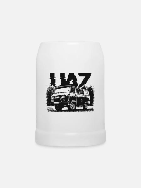 Buchanka UAZ - Bierkrug - Weiß