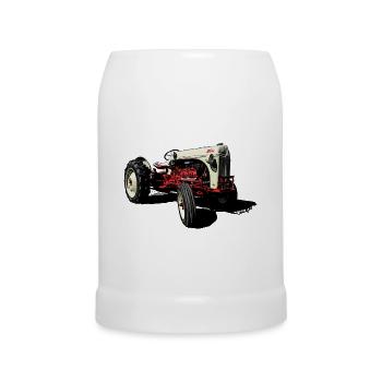 Oldtimer Traktor 8N - Bierkrug - Weiß - Vorne