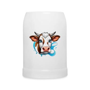 Alpine Cow Charm - Bierkrug - Weiß - Vorne