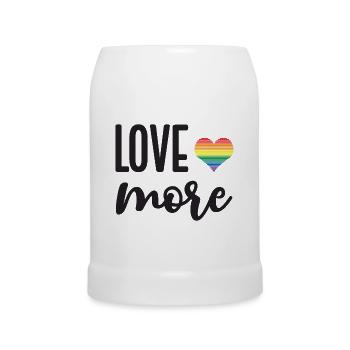LGBT Pride Month - Liebe mehr - Bierkrug - Weiß - Vorne