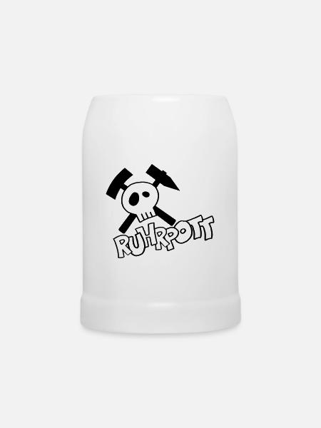Ruhrpott Pirat - schwarz - Bierkrug - Weiß