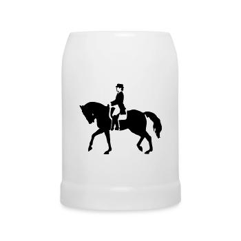 Reitsport - Bierkrug - Weiß - Vorne